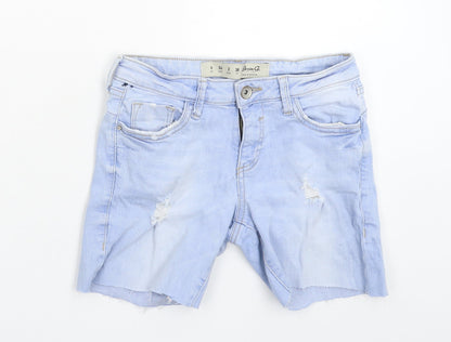 Denim & Co. Womens Blue  Denim Bermuda Shorts Size 6