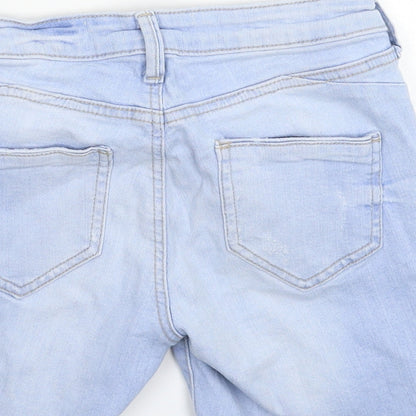 Denim & Co. Womens Blue  Denim Bermuda Shorts Size 6