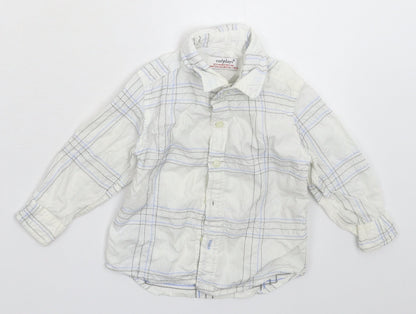 Earlydays Baby White Check  Basic Button-Up Size 9-12 Months