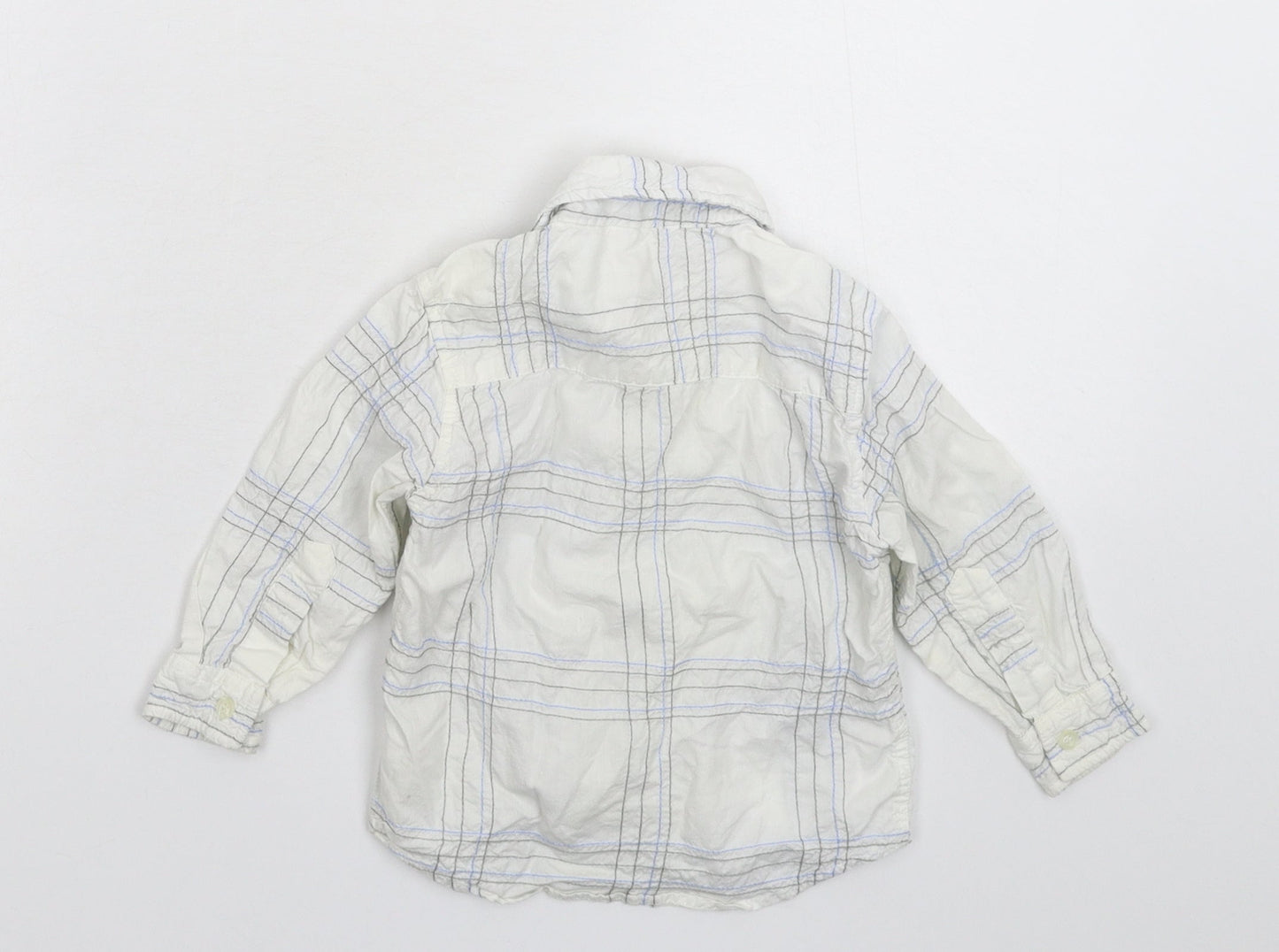 Earlydays Baby White Check  Basic Button-Up Size 9-12 Months