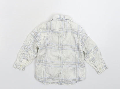 Earlydays Baby White Check  Basic Button-Up Size 9-12 Months