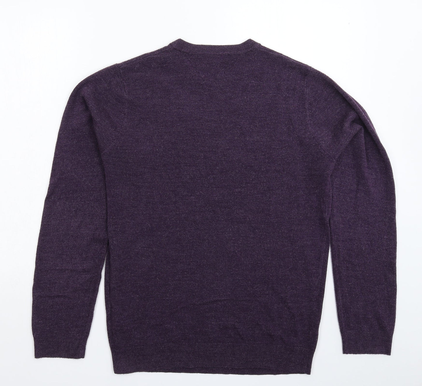 Red Herring Mens Purple  Knit Pullover Jumper Size S