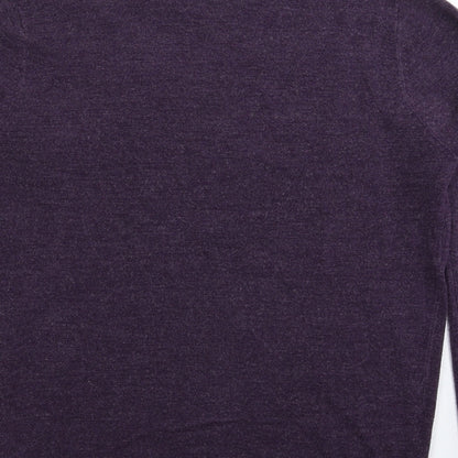Red Herring Mens Purple  Knit Pullover Jumper Size S