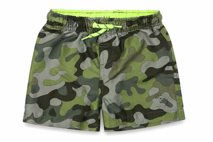 Front view of Nutmeg boys’ multicoloured camouflage bermuda shorts, size 3-4, years