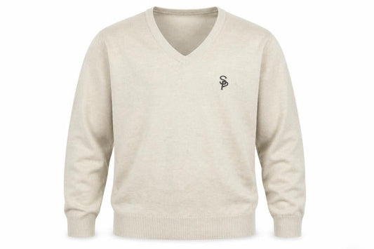 Mens UK Size L Balmoral Beige Pullover Jumper