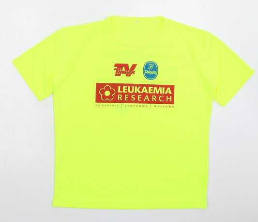 Mens UK Size L Preworn Yellow  T-Shirt