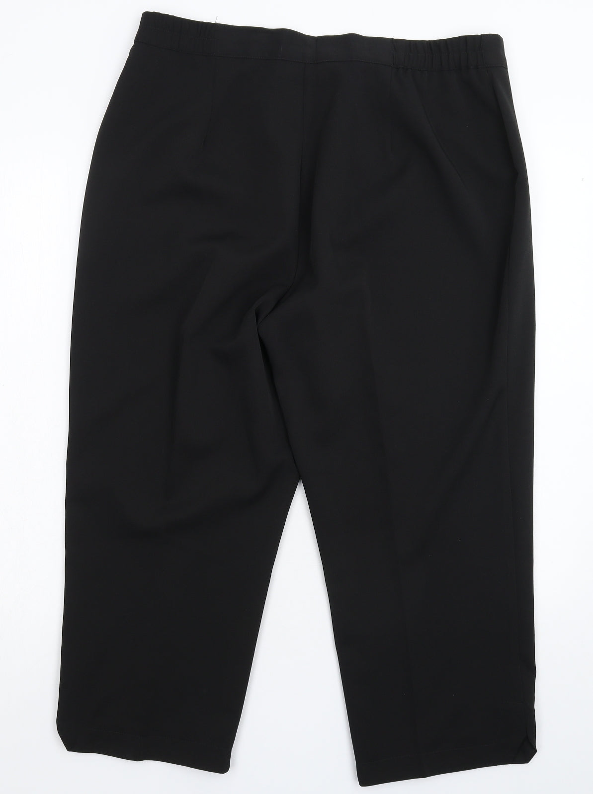Womens UK Size 16 Wardrobe Regular Fit Cropped Black Trousers