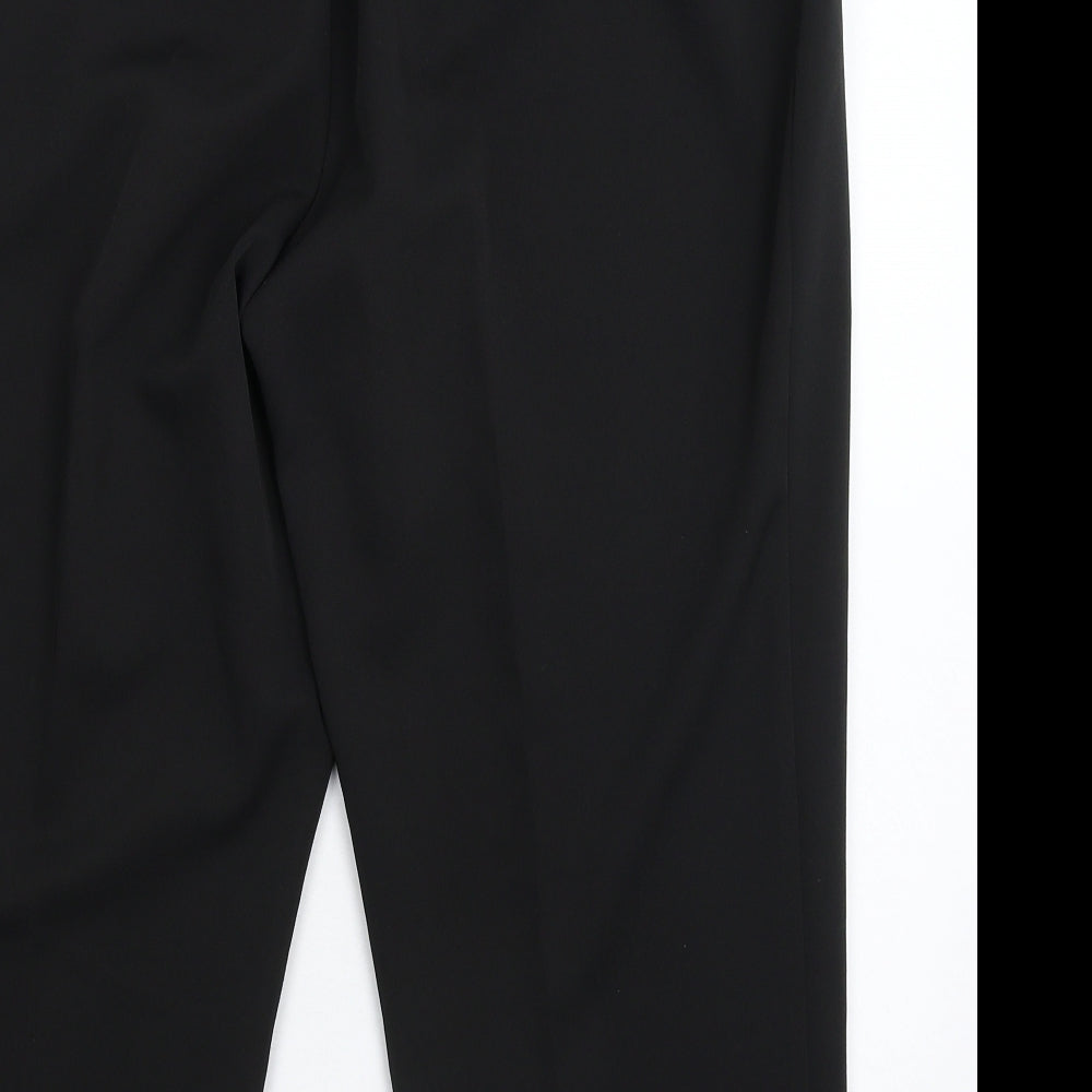 Womens UK Size 16 Wardrobe Regular Fit Cropped Black Trousers