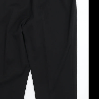 Womens UK Size 16 Wardrobe Regular Fit Cropped Black Trousers