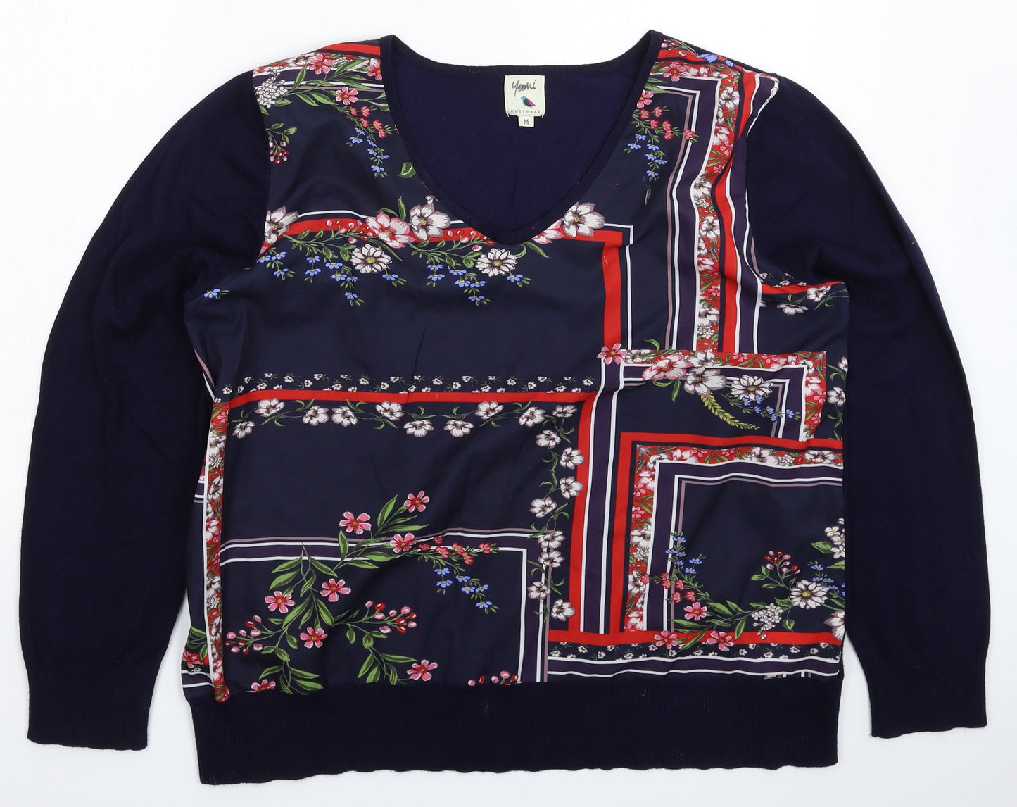 Womens UK Size M Yumi Blue Pullover Jumper