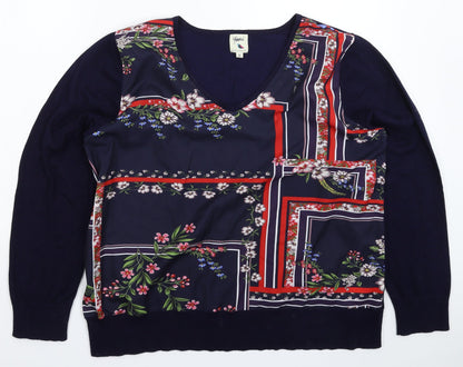 Womens UK Size M Yumi Blue Pullover Jumper