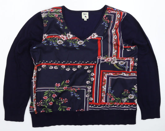 Womens UK Size M Yumi Blue Pullover Jumper