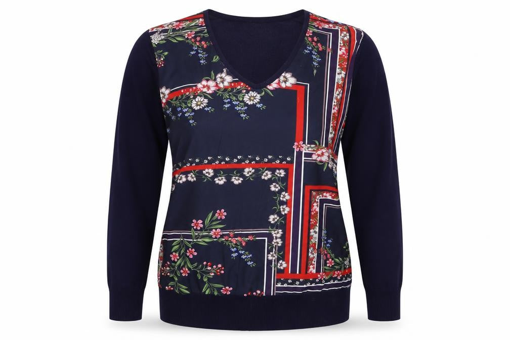 Womens UK Size M Yumi Blue Pullover Jumper