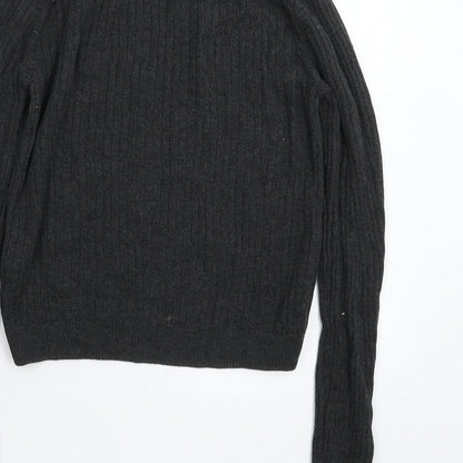 Womens UK Size 10 Topshop Grey Pullover Jumper