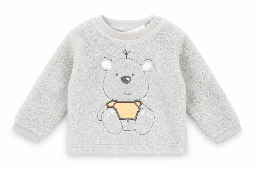 Front view of Babies R Us Baby Grey Cami Pyjama Top, size 0-3, Months - 0-2 Months