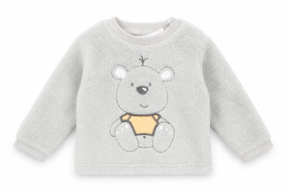 Front view of Babies R Us Baby Grey Cami Pyjama Top, size 0-3, Months - 0-2 Months