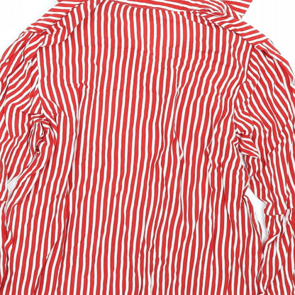 Papaya Womens Red Striped  Basic Blouse Size 12