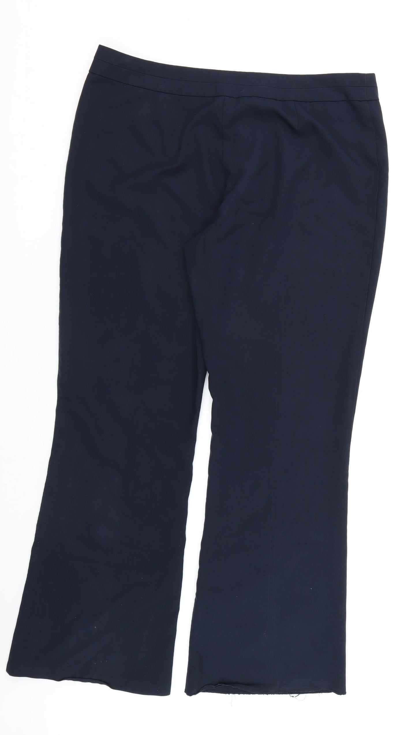 Womens UK Size 18 Boohoo Regular Fit Capri Blue Trousers