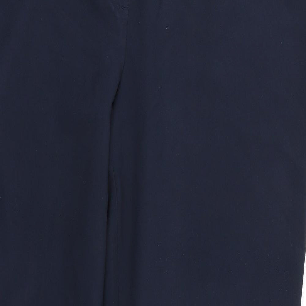 Womens UK Size 18 Boohoo Regular Fit Capri Blue Trousers