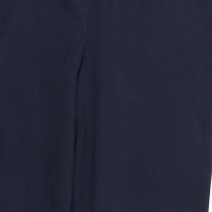 Womens UK Size 18 Boohoo Regular Fit Capri Blue Trousers