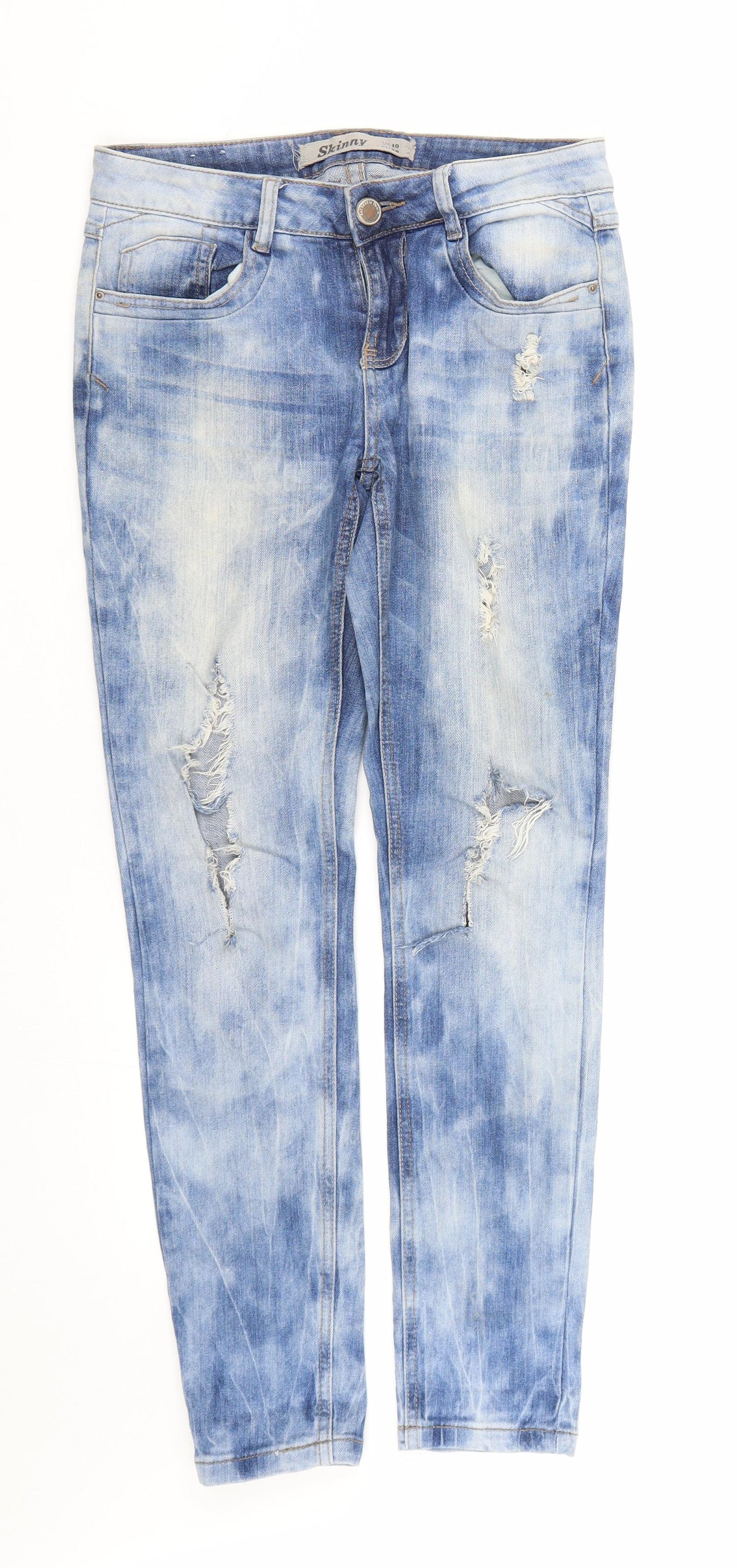 New Look Womens Blue  Denim Skinny Jeans Size 10 L28 in