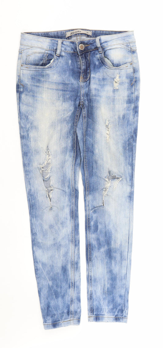 New Look Womens Blue  Denim Skinny Jeans Size 10 L28 in