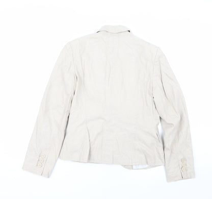 m&s Womens Beige   Jacket Suit Size 14