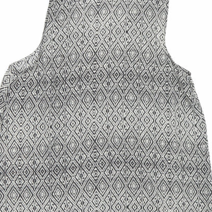 Primark Womens Black Argyle/Diamond  Basic Blouse Size 14