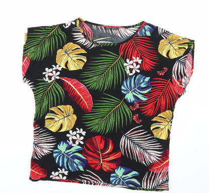 Shien Womens Multicoloured Floral  Basic Blouse Size L