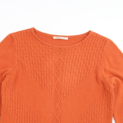 Womens UK Size L ANNA ROSE Orange Pullover Jumper