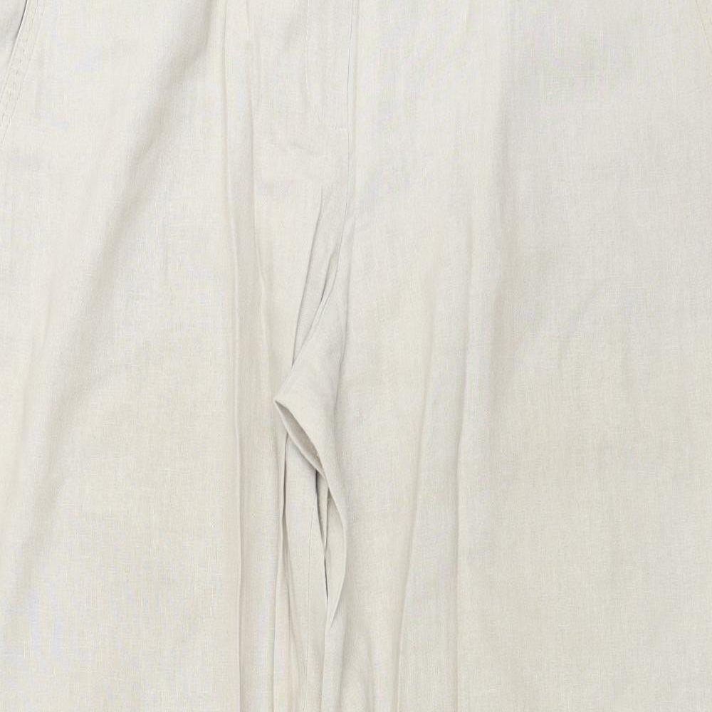 Womens UK Size 14 Marks and Spencer Regular Fit  Beige Trousers