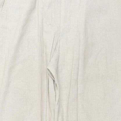 Womens UK Size 14 Marks and Spencer Regular Fit  Beige Trousers