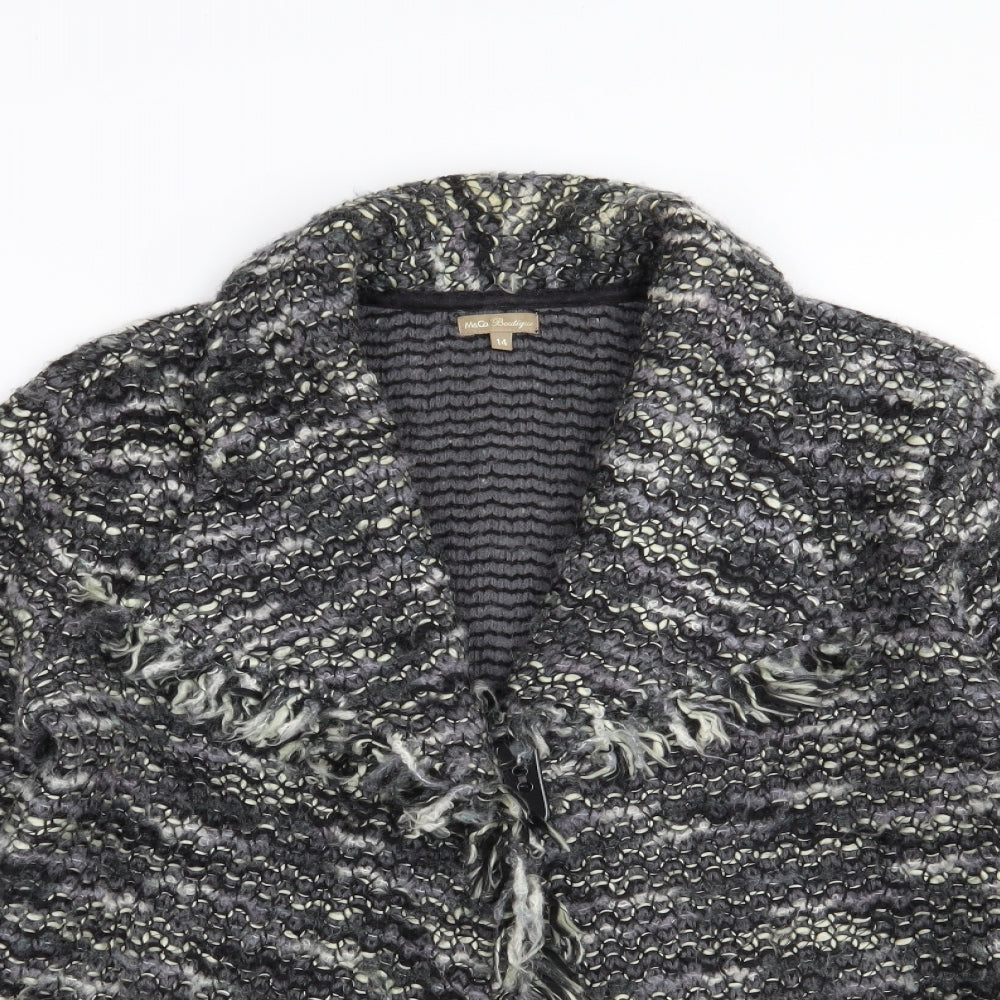 Womens UK Size 14 M&Co Grey Cardigan Jumper