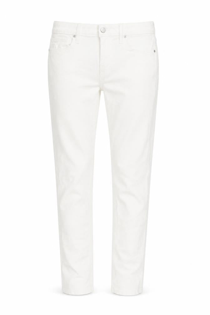 Front view of Gap women’s white denim skinny jeans, size UK 28, in, 33-inch leg