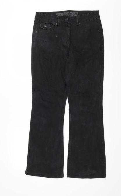 South Womens Black  Denim Bootcut Jeans Size 12 L29 in