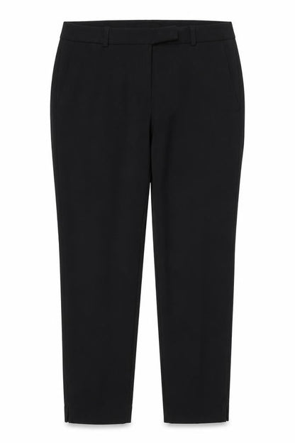 Front view of Marks & Spencer women’s black trousers, size UK 14, 24-inch leg