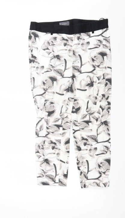 Womens UK Size 12 ET VOUS Regular Fit  White Trousers