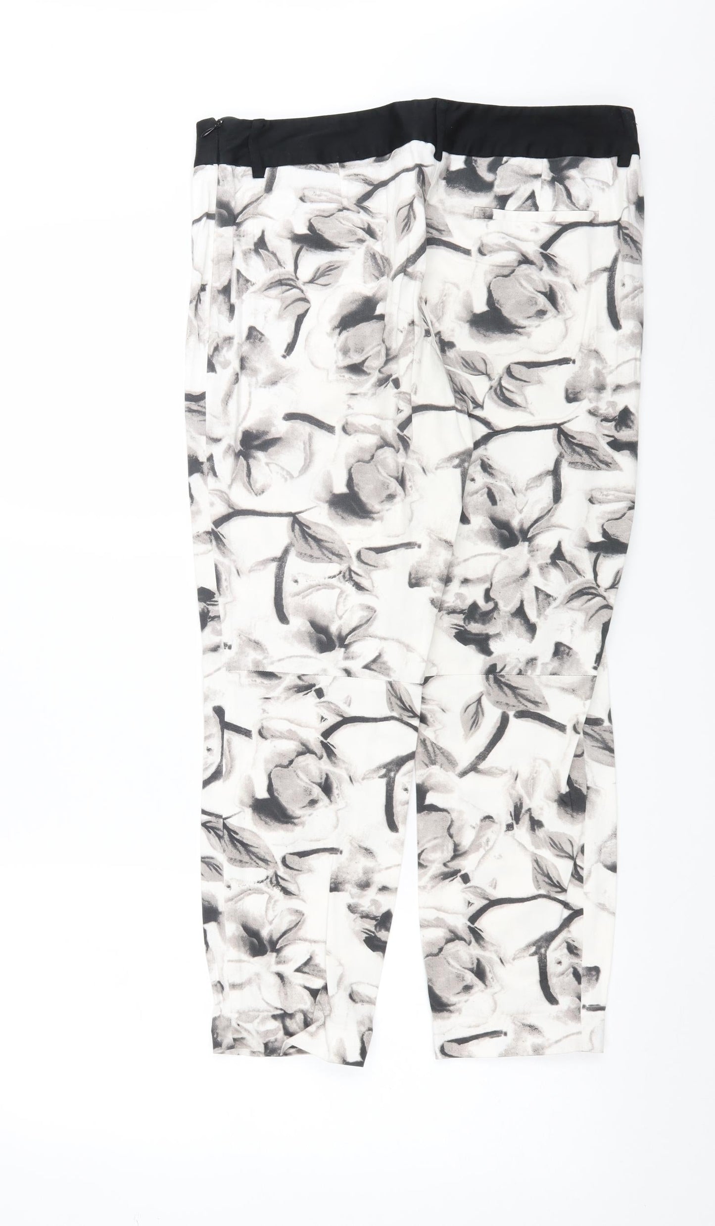 Womens UK Size 12 ET VOUS Regular Fit  White Trousers