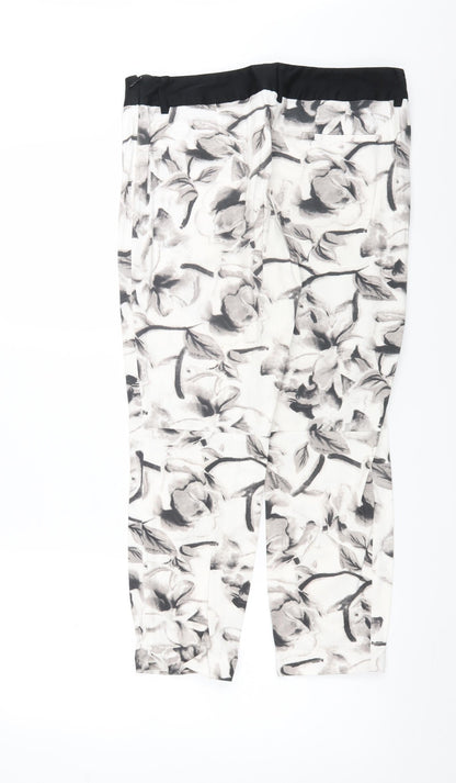 Womens UK Size 12 ET VOUS Regular Fit  White Trousers