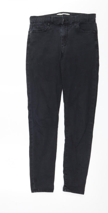 Topshop Womens Black  Denim Skinny Jeans Size 28 in L29 in