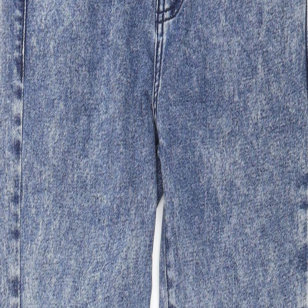 New Look Womens Blue  Denim Skinny Jeans Size 6 L25 in - distressed hem