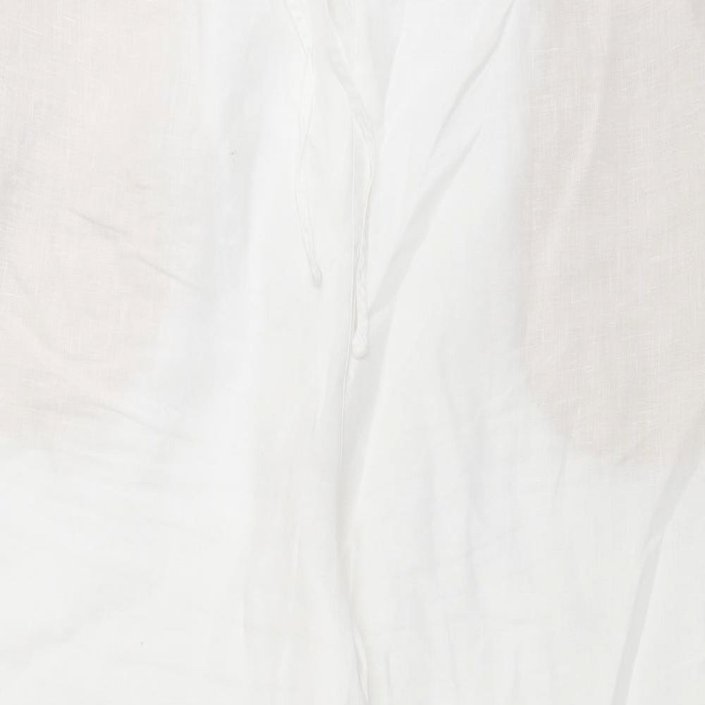 Vivid Womens White   Cropped Trousers Size XS L24 in