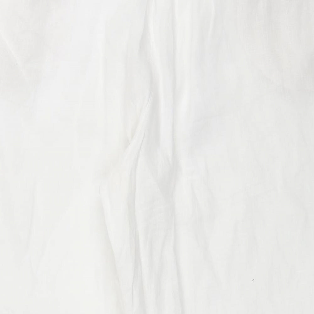 Vivid Womens White   Cropped Trousers Size XS L24 in