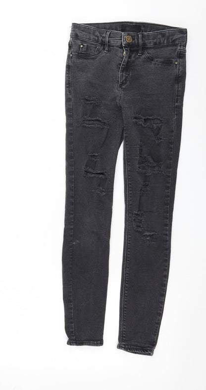 River Island Womens Grey  Denim Skinny Jeans Size 6 L26 in