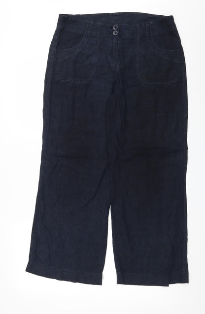 Womens UK Size 32 in Preworn Regular Fit  Blue Trousers