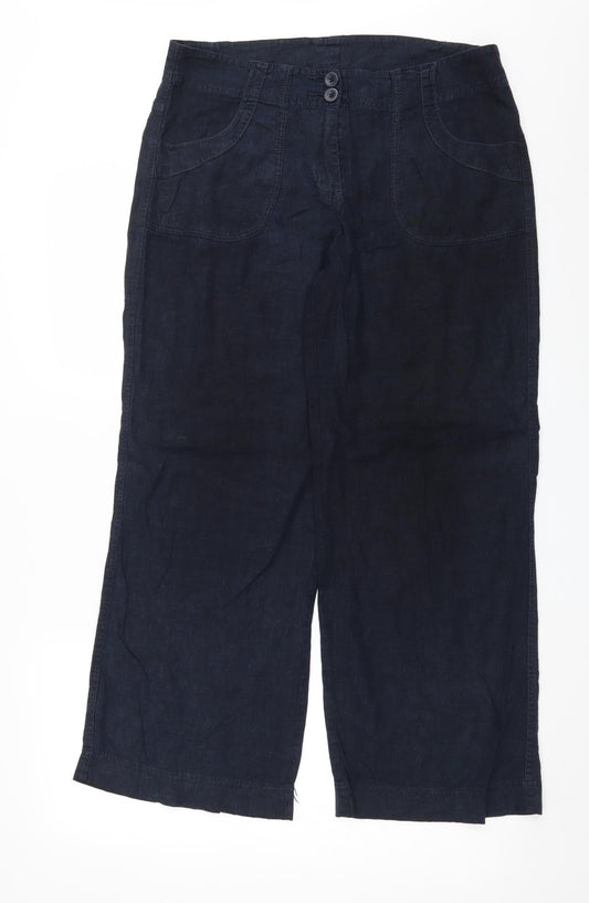 Womens UK Size 32 in Preworn Regular Fit  Blue Trousers