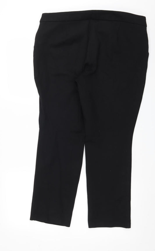 Womens UK Size 16 Marks and Spencer Slim Fit  Black Trousers
