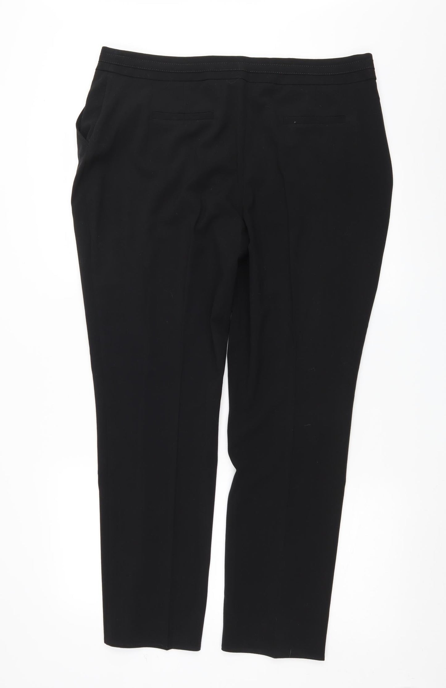 Womens UK Size 16 M&Co Regular Fit  Black Trousers