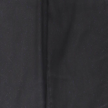 Dorothy Perkins Womens Black  Denim Skinny Jeans Size 12 L29 in - glittery