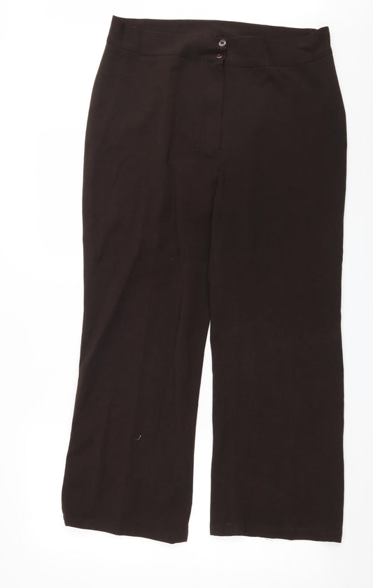 Womens UK Size 34 in Preworn Regular Fit  Brown Trousers